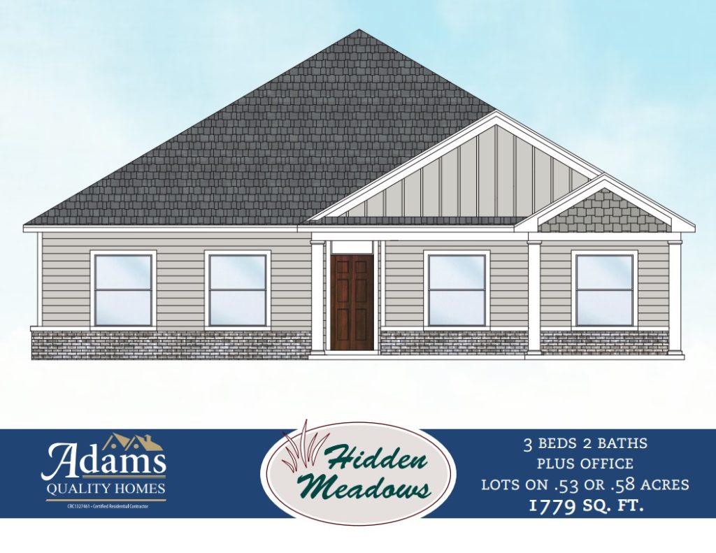 1779 sq ft Hidden Meadows Illustrated Elevations